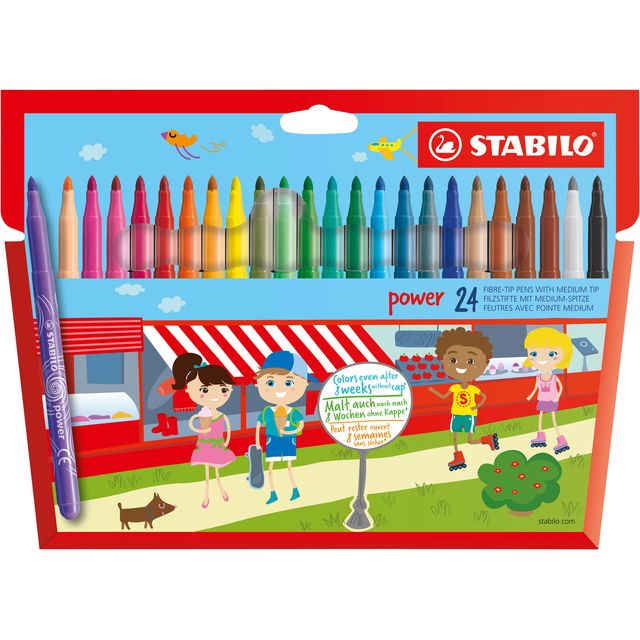 Stabilo - Filzstift Power 280/24 sortiert im Karton mit 24 Stück