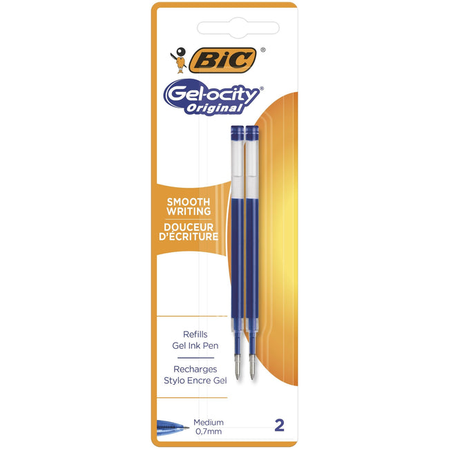 Bic - Gelschreibermine für verschiedene Gelschreiber M blau Blister à 2 Stück
