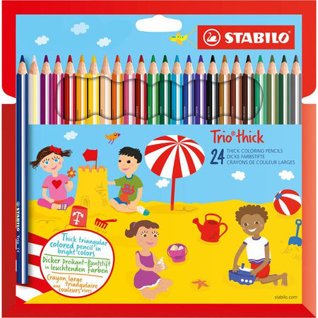 Stabilo - Buntstifte 203 Trio dicker, sortierter Blister mit 24 Stück