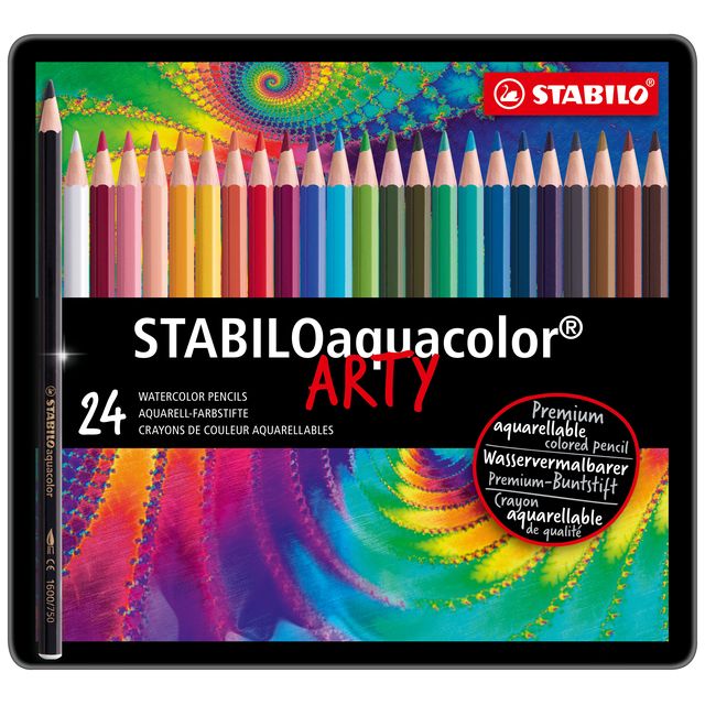 STABILO - Buntstifte 1624 aquacolor sortiert Dose mit 24 Stück