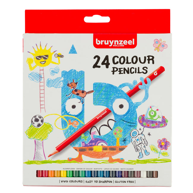 Bruynzeel - Buntstifte Kinder Blister mit 24 Stück sortiert | 6 Stück