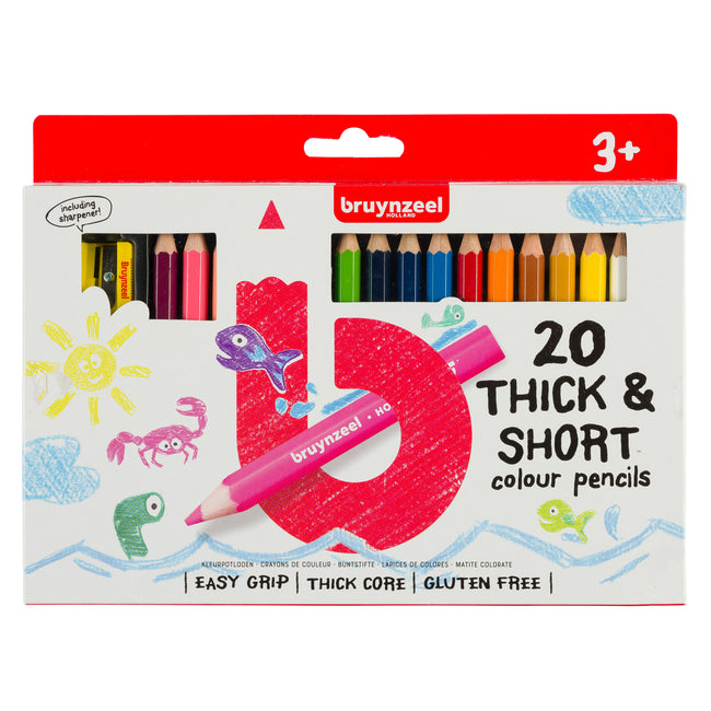 Bruynzeel Kids - Buntstifte Kids Kortjakje Blister mit 20 Stück sortiert