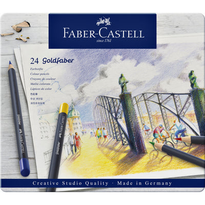 Faber Castell - Buntstifte Faber-Castell Goldfaber sortierte Dose mit 24 Stück
