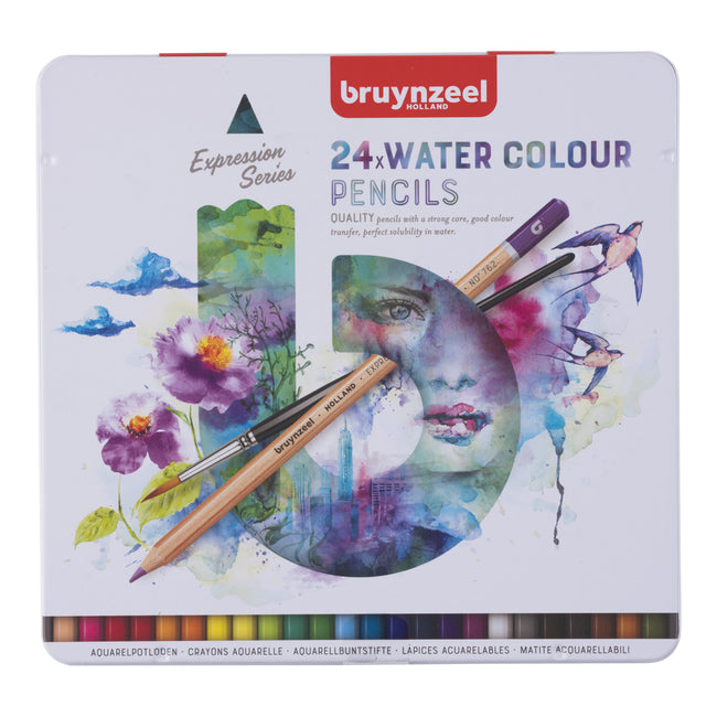 Bruynzeel - Aquarellstift-Sion-Set mit 24 Stück sortiert | 6 Stück