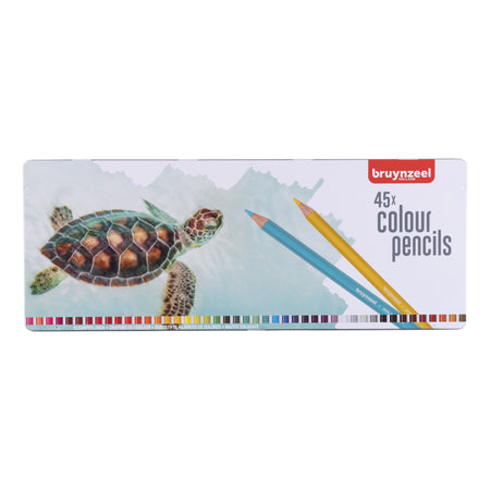 Bruynzeel - Buntstift-Schildkröten-Set mit 45 Teilen, sortiert