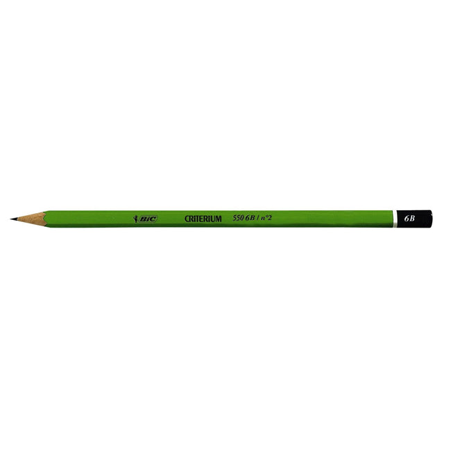 Bic - Bleistift 550 Sechskant 6B | 12 Stück