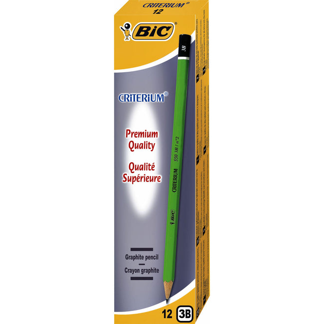 Bic - Bleistift 550 Sechskant 3B | 12 Stück