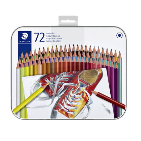 Staedtler - Buntstift 175 6-seitig sortierte Dose mit 72 Farben