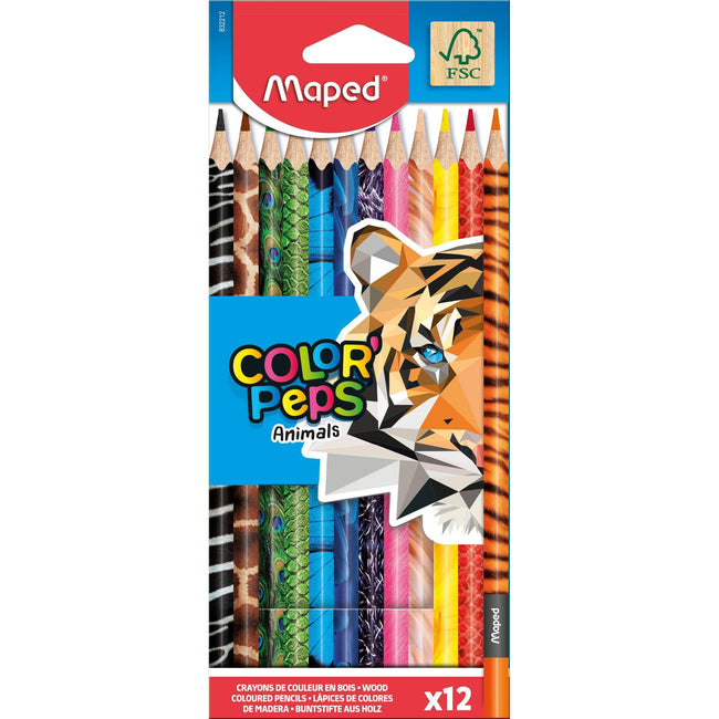 Maped - Buntstift Color'Peps Animals Set mit 12 Farben