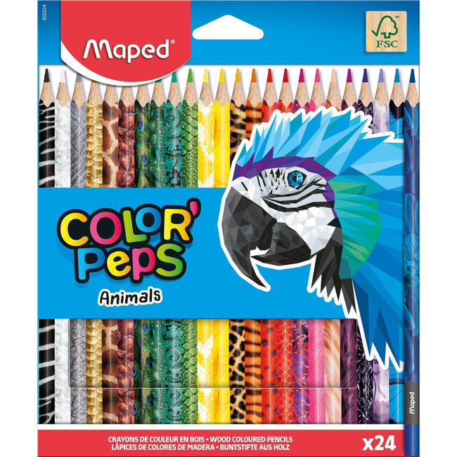 Maped - Buntstift Color'Peps Animals Set mit 24 Farben