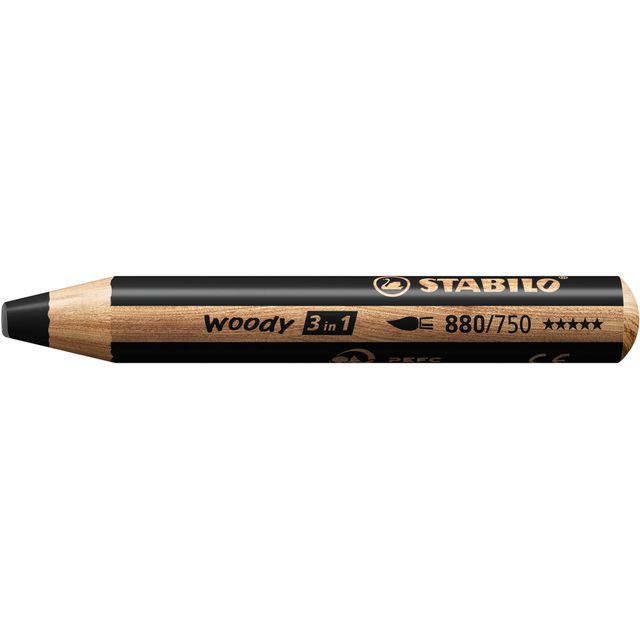 Stabilo - Buntstifte 880 woody 3 in 1 Multitalent Schwarz
