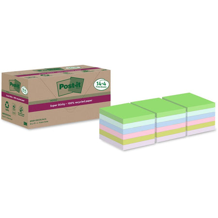 Post-it - Notizblock 654 RSS12COL 76x76mm Farbe 14+4 gratis