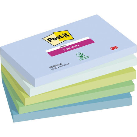Post-it - Notizblock 655 76mmx127mm Super Sticky Oasis 5 Stück
