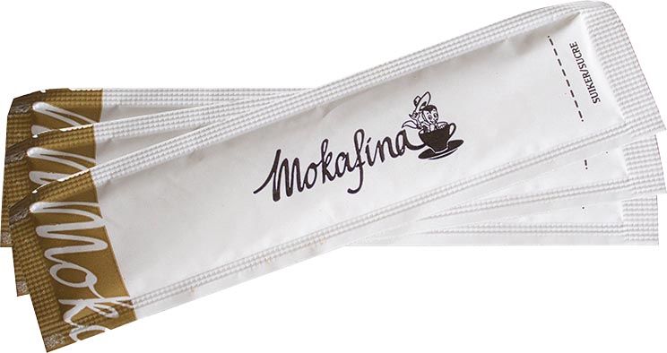 Mokafina - Zuckerstangenbeutel 3 g, Karton à 1000 Stück