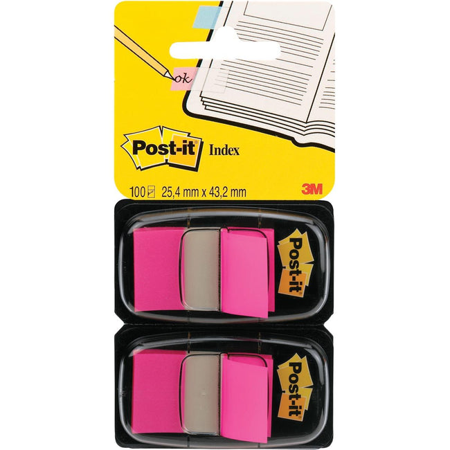 Post-it - Karteireiter 680 25,4x43,2mm Duopack leuchtend rosa