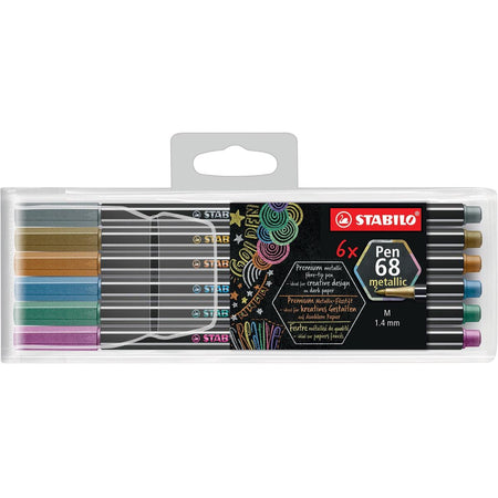 STABILO - Filzstift 68/6 m metallic sortiert 6-tlg