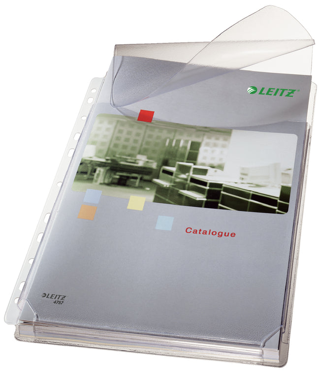 Leitz - Mundharmonika-Showtasche mit Klappe 0,17 mm PVC A4 5 Stück