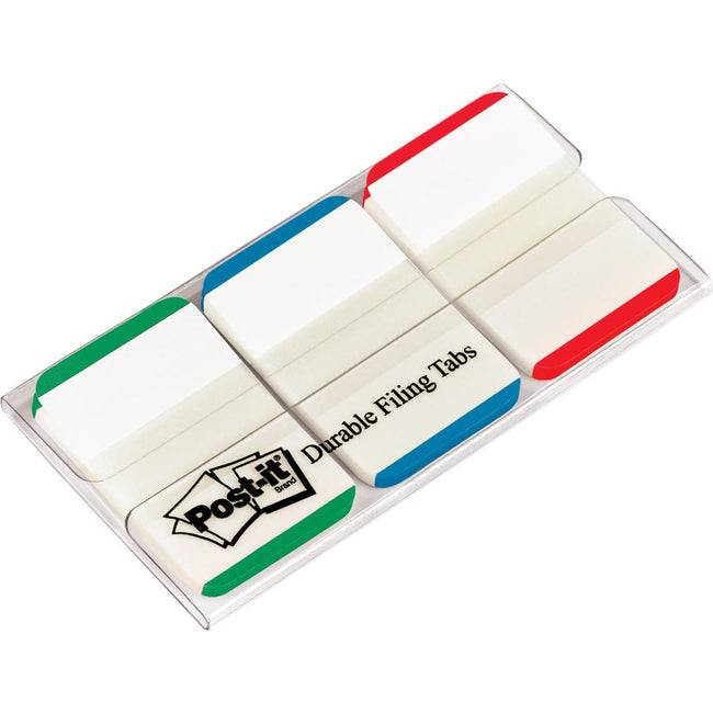Post-it – Index Strong, ft 25,4 x 38 mm, weiß mit farbigem Rand, 3 Farben, 22 Tabs pro Farbe
