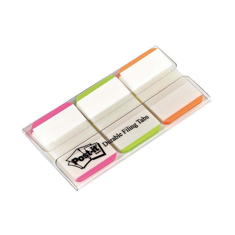 Post-it – Index Strong, ft 25,4 x 38 mm, weiß mit farbigem Rand, 3 Farben, 22 Tabs pro Farbe