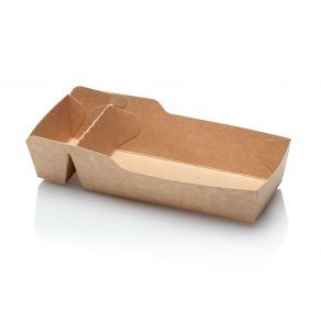 Kraft - Snackbehälter A9+1/A22, 120x70x35mm 50 Stück