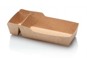 Kraft - Snackbehälter A9+1/A22, 120x70x35mm 50 Stück