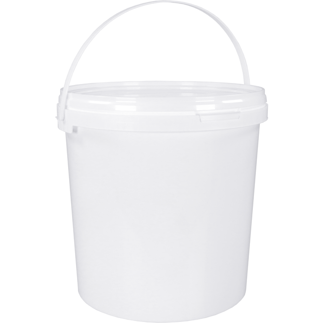PareKooper - 10L Bucket Round White + Deckel PP | 30 Stücke