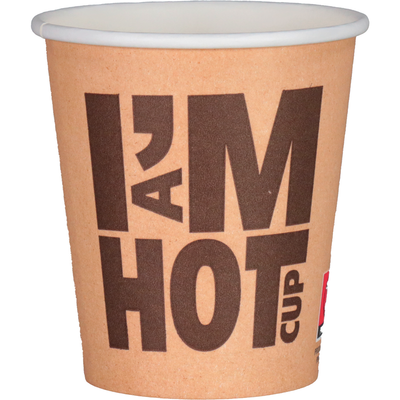 Depa - | Kaffeetasse | Ich bin eine heiße Tasse | Karton + PE | 180ml | 7oz | 79mm | 1000 Stück