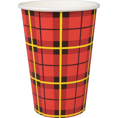 Klika - Kaffeetasse | Tartan | Karton + PE | 180ml | 7,5 Unzen | 93mm | 2500 Stück