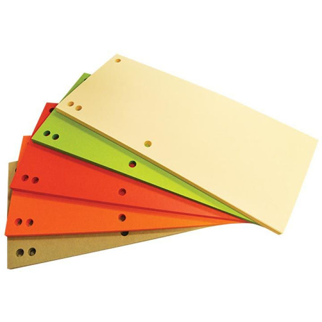 OFFICE products -   verdeelstroken, 235 x 105 mm, pak van 100 stuks, geassorteerde kleuren