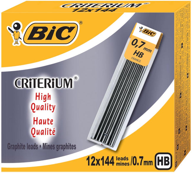 Bic – Kriterium-Bleistiftminen, 0,7 mm, HB, Karton mit 12 Stück