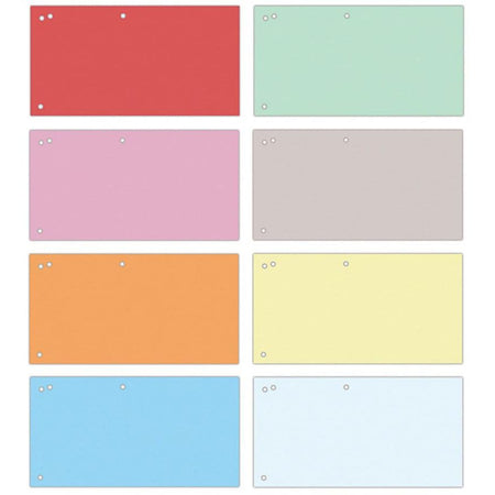 OFFICE products -   verdeelstroken, 240 x 105 mm, pak van 100 stuks, geassorteerde kleuren
