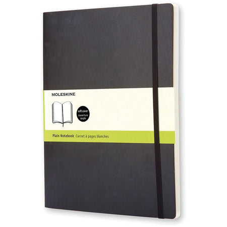Moleskine – Notizbuch, ft 19 x 25 cm, einfarbig, flexibler Einband, 192 Seiten, schwarz