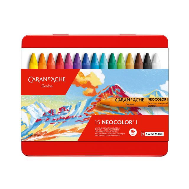 Caran d'ache - Wachsmalstift neocolor-I 15 Stück sortiert