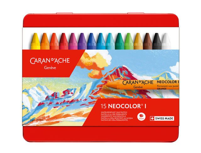 Caran d'ache - Wachsmalstift neocolor-I 15 Stück sortiert