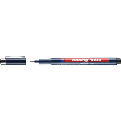 Edding - Fineliner 1800 0,5mm schwarz | 10 Stück
