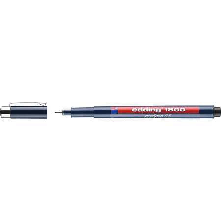Edding - Fineliner 1800 0,5mm schwarz | 10 Stück