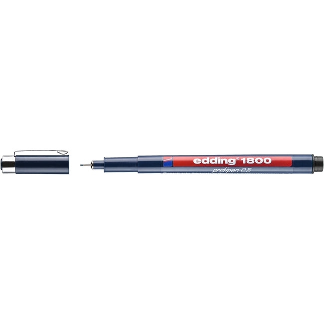 Edding - Fineliner 1800 0,5mm schwarz | 10 Stück