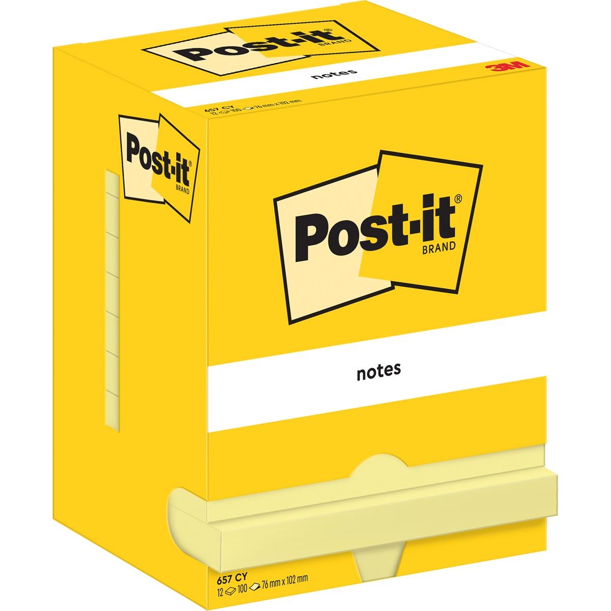 Post-it - Notizblock 657 76x102mm gelb 12 Stück
