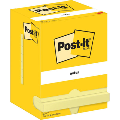 Post-it - Notizblock 657 76x102mm gelb 12 Stück