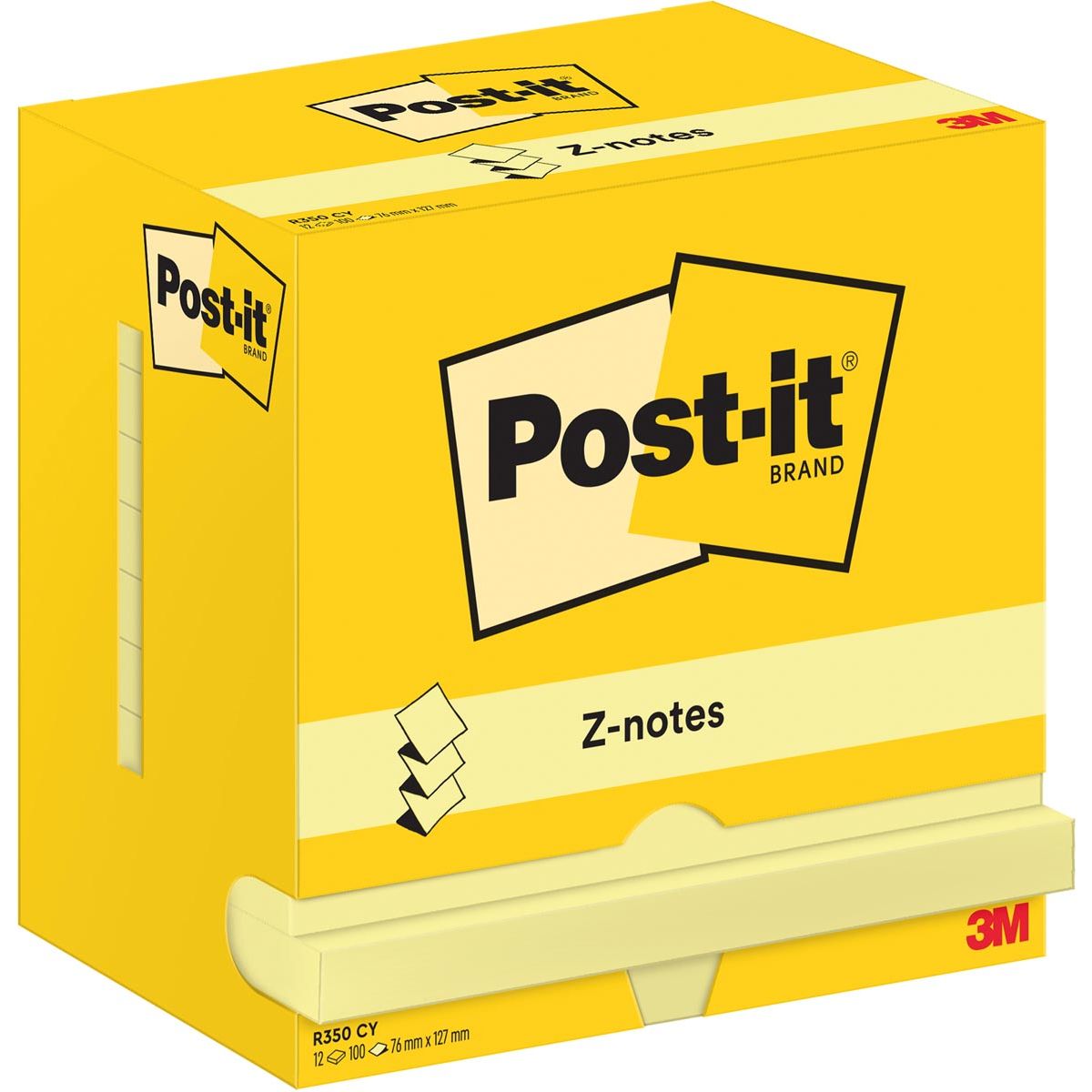 Post-it - Notizblock Z-Note R350 76x127mm gelb 12 Stück
