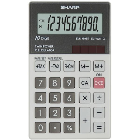 Sharp -  EL-W211G calculator Pocket Financiële rekenmachine Grijs
