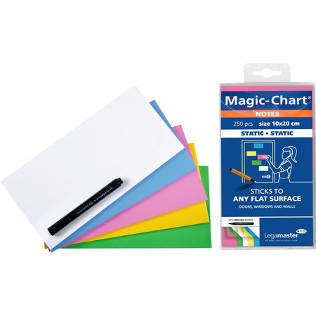 Legamaster - Magic-Chart-Notizen, 250 Blatt, ft 10 x 20 cm, sortiert