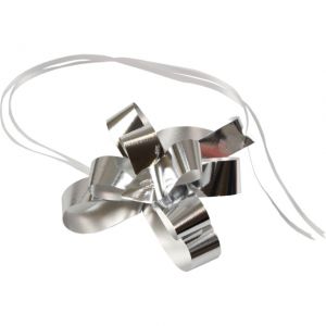 Klika - Zugbogen / Schnellbogen 19mm metallic SILBER 100 Stück Durchmesser 10cm