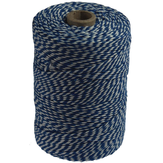 Klika - Baumwollseil, blau-weiß, 200 g Spule, ca. 250 m