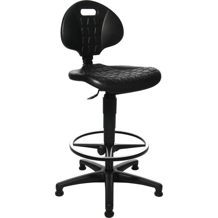 Topstar - Tophocker Tec 20, mit verchromtem Fußring, mit Verstellkappen, schwarz