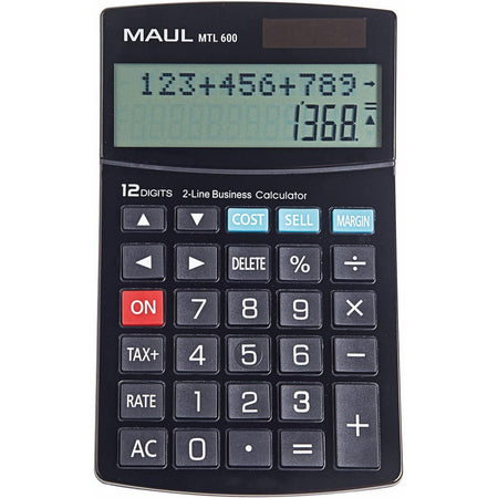 Maul - Tischrechner MTL 600, 2-zeilig, schwarz