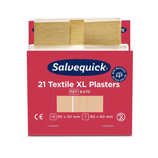 Salvequick -  Pleisters textiel extra groot 6x21st