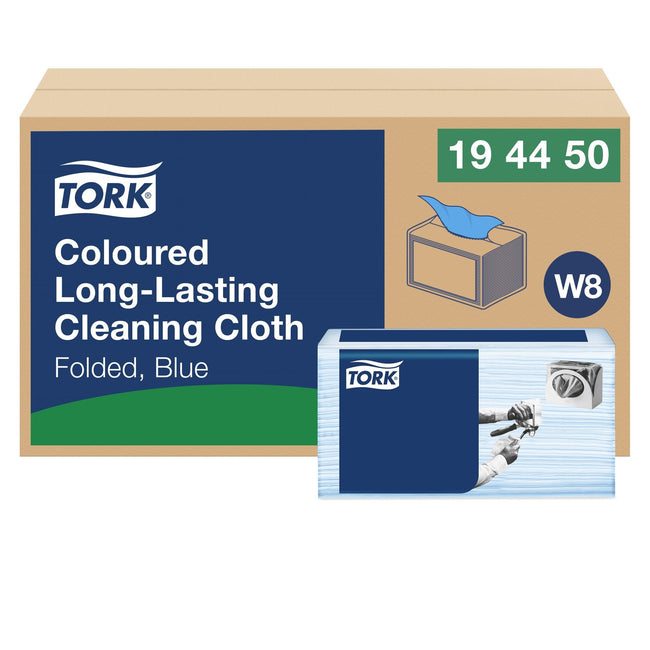 Tork -  Reinigingsdoek w8 premium 1laags blauw | 480 stuks
