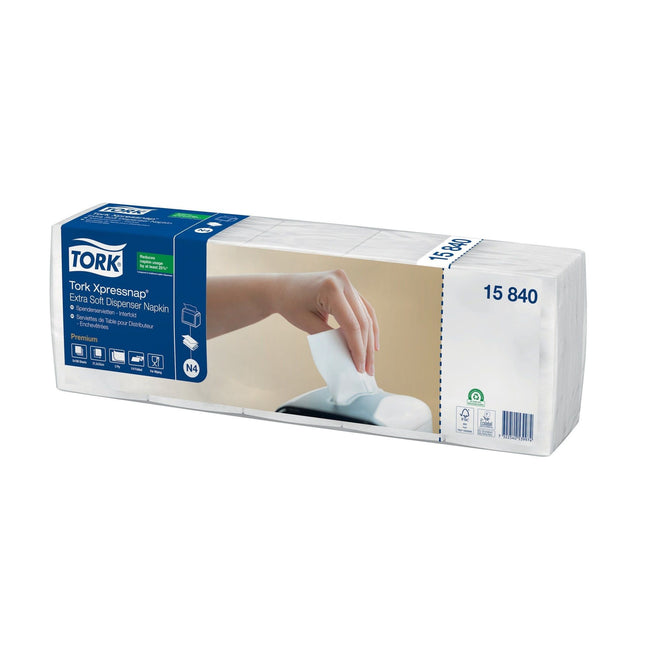 Tork -  Servet n4 xpressnap premium 2laags wit 15840 | 8 stuks