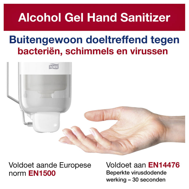 Tork -  Handdesinfectie S1 alcoholgel ongeparfumeerd 1000 ml 42..
